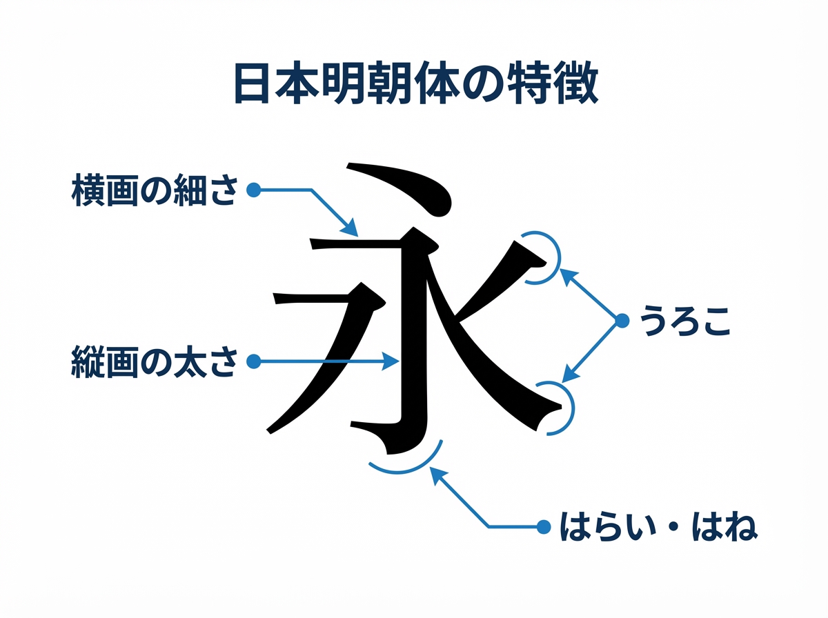 明朝体の特徴